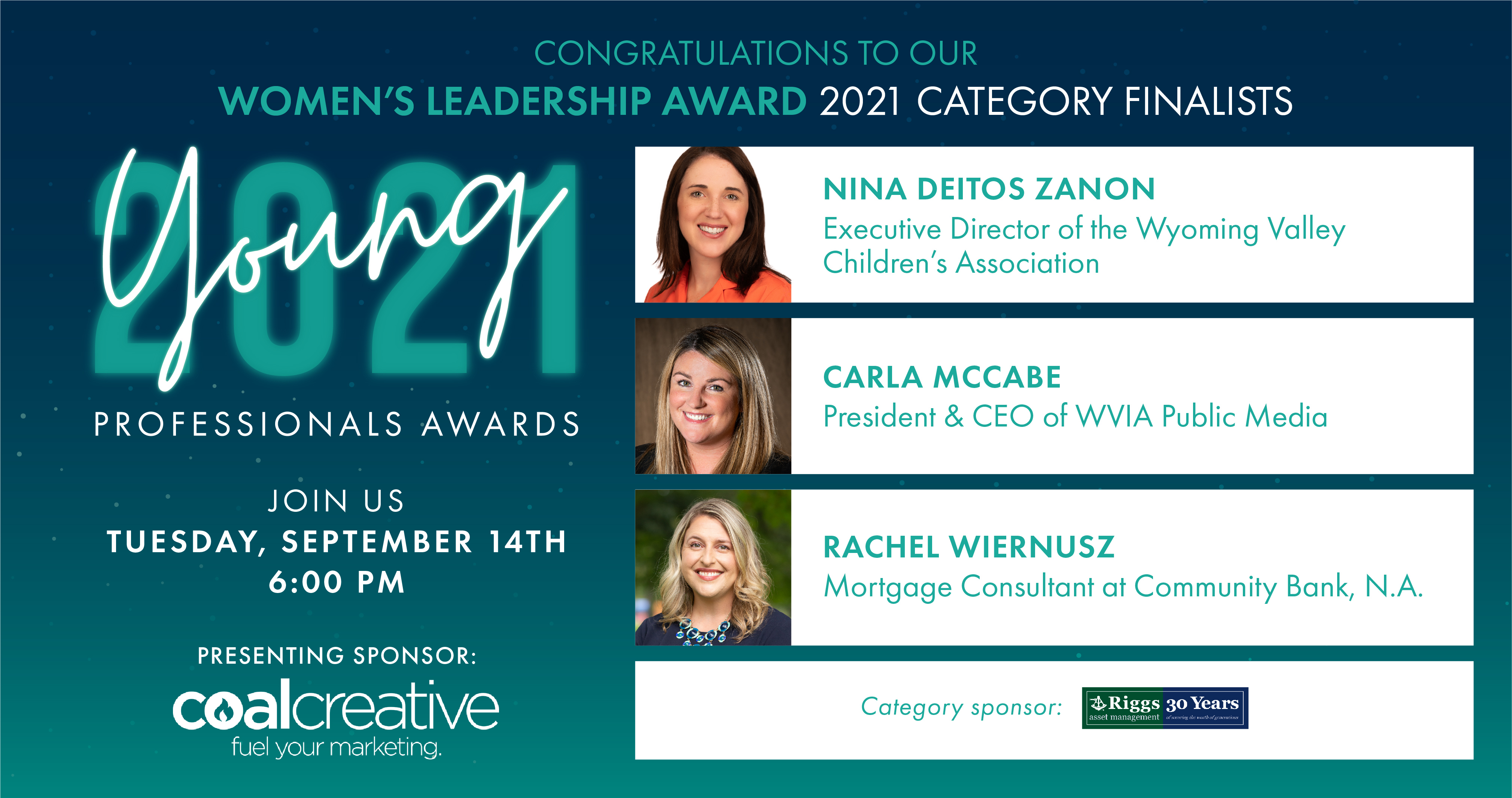 Meet the 2021 Finalists for the Young Professional Women's Leadership Award! Meet the 2021 Finalists for the Young Professional Women's Leadership Award!