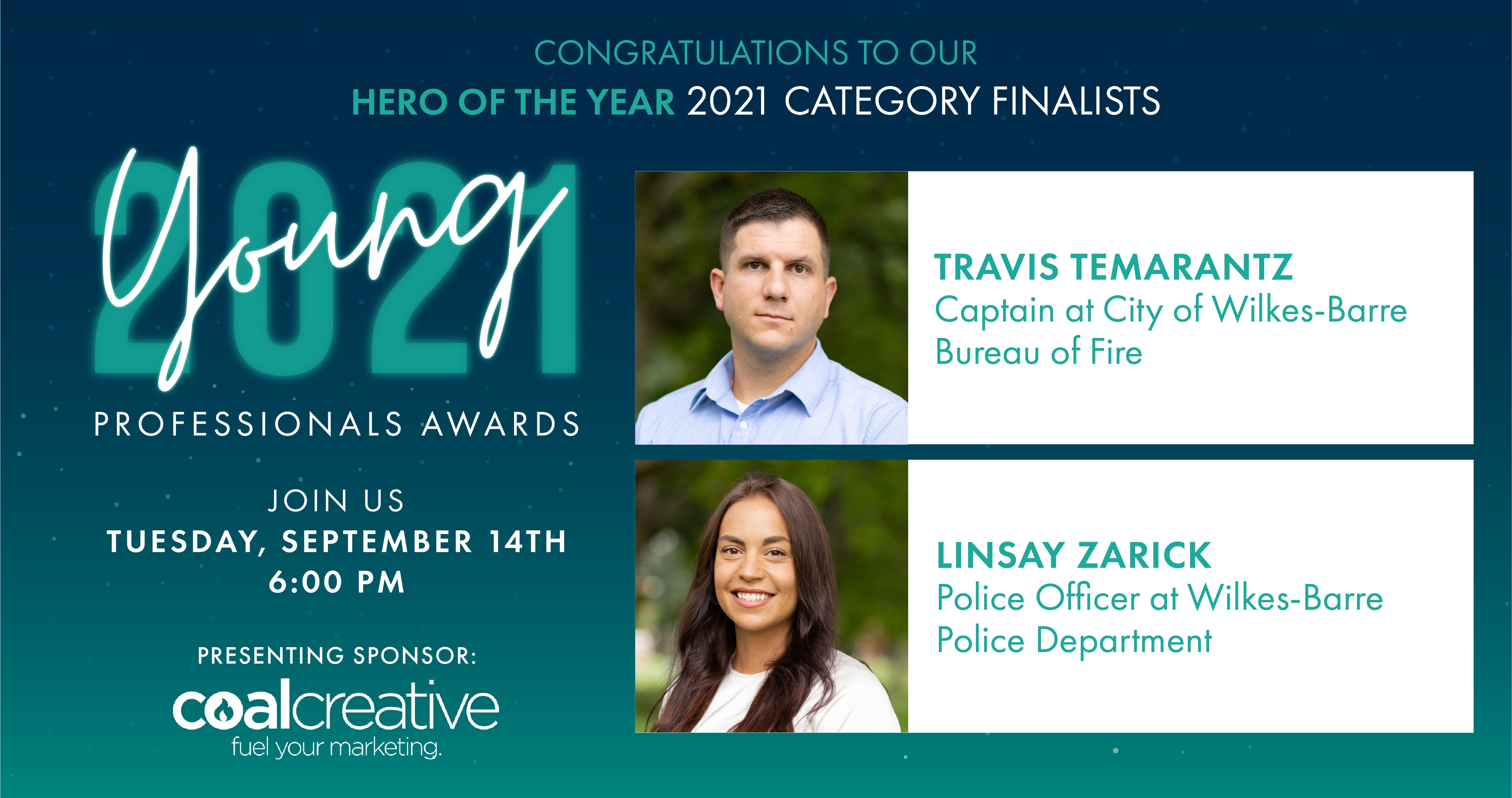Meet the 2021 Category Finalists for Young Professional Hero of the Year! Meet the 2021 Category Finalists for Young Professional Hero of the Year!