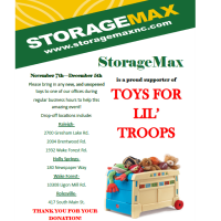 Storage Max Annual Toys for Lil' Troops Drive