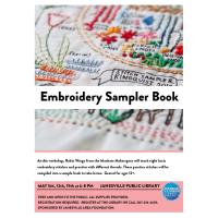 Embroidery Sampler Book @ The Janesville Public Library