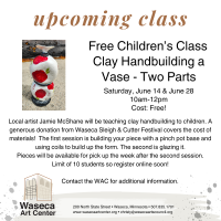 Free Children's Class Clay Handbuilding a Vase