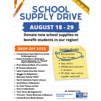 School Supply Drive Sponsored by Greater Mankato United Way