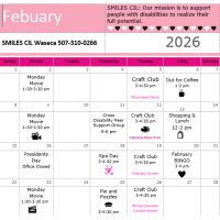 February SMILES of Waseca Calendar