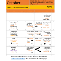 October SMILES of Waseca Calendar