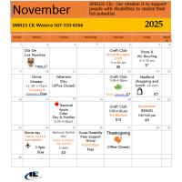 November SMILES of Waseca Calendar