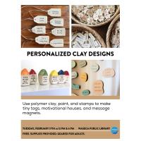 Personalized Clay Designs @ Waseca Public Library