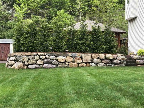 Structural Fieldstone Boulder Wall