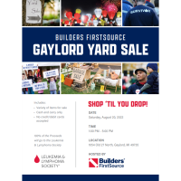 Builders FirstSource Gaylord Yard Sale