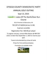 Otsego County Democratic Party Annual Golf Outing