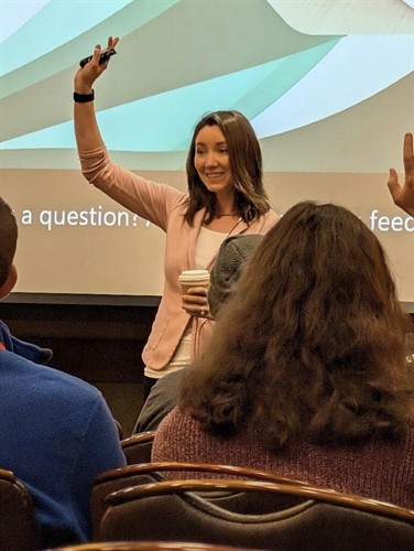 Engaging with my audience at CodeMash Conference (2026) in Sandusky, Ohio. This session focused on helping managers to discover conversational strategies that would help feedback land more effectively for their employees.