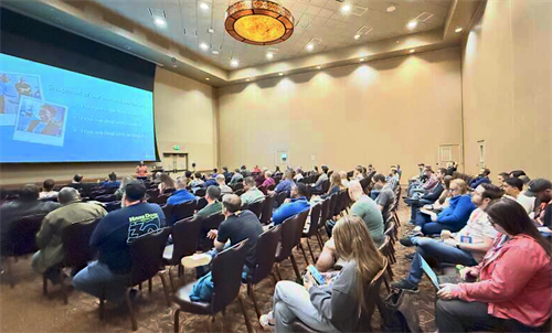 Speaking in front of the audience at CodeMash Conference in Sandusky, Ohio on the topic: "Emotional Intelligence at Work - Choosing the Right Framework for Leadership Success".