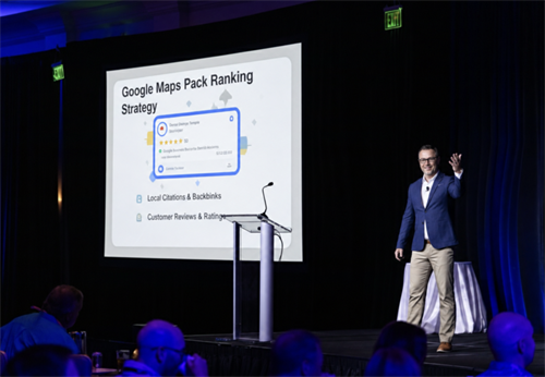 Our Founder, Patrick McDonald, speaking to business owners at a conference in the Cayman Islands. 