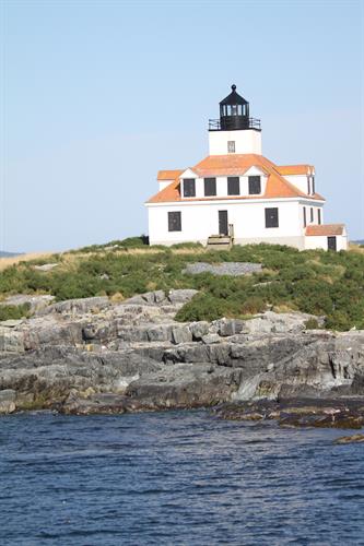 Egg Rock is one of several active lighthouses seen during the cruise!