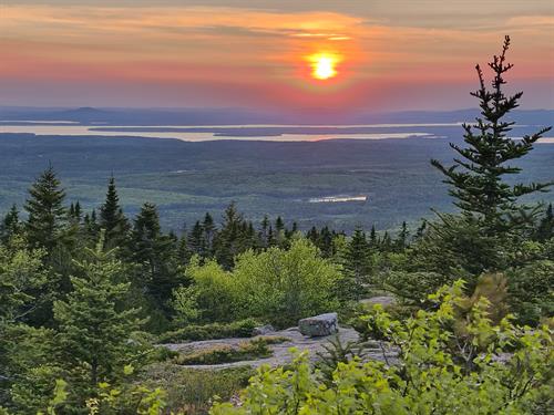 Sunset atop Cadillac Mountain.