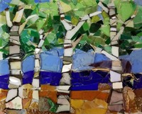 Stained Glass Mosaic - Birches