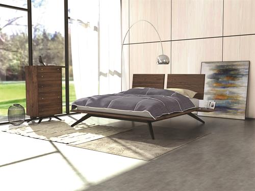 Astrid Bedroom in solid Walnut and Dark Chocolate
