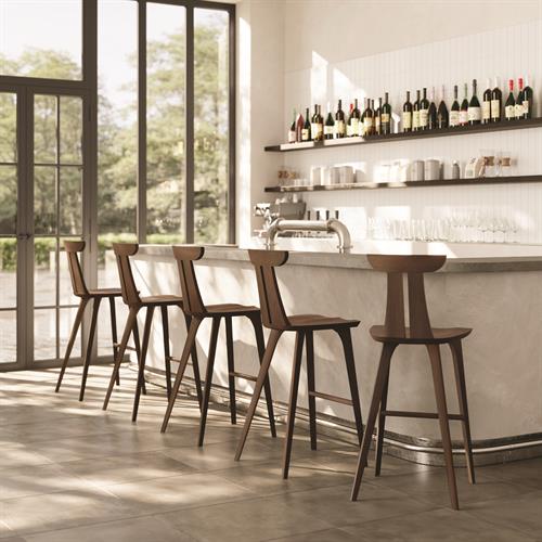 Esteele Bar Stools in solid Cherry or Walnut