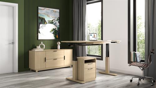 Invigo Sit-Stand Desk in solid Oak or Walnut