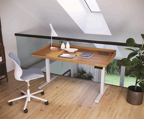 Odin Sit-Stand Desk in solid Cherry or Walnut