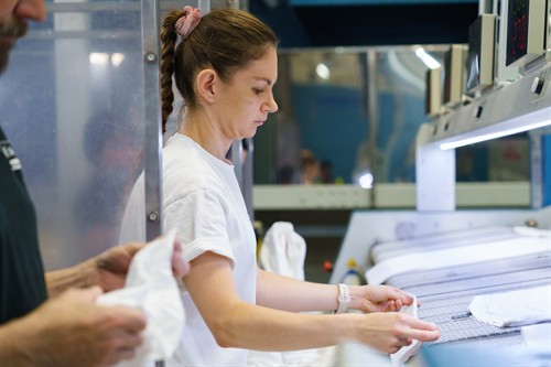Linen Processing at our Yeovil Laundry