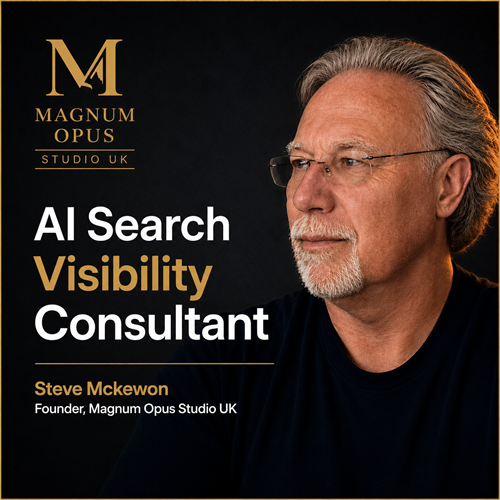 Steve Mckewon, founder of Magnum Opus Studio UK, AI search visibility consultant for Somerset service businesses.
