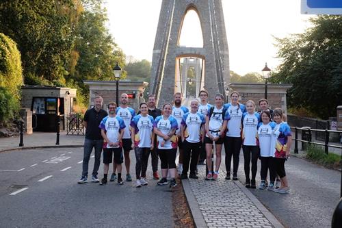 The Blackstar team completing the 45km Bridge Challenge for our two charities; Jessie May and St Peter's Hospice 