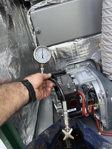 Oil boiler servicing