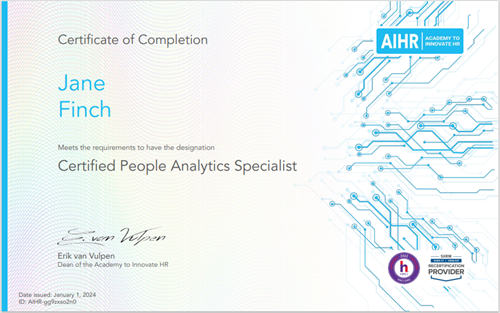 Certified People Analytics Specialist
