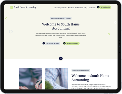 South Hams Accounting website proudly designed and developed by Blunt Notion