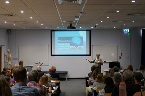 Rachael presenting at the McTimoney Chiropractic Association Conference