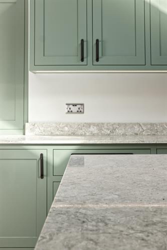 Detials of quartz kithcen worktops