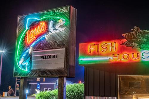 World Famous Neon Fish Sign
