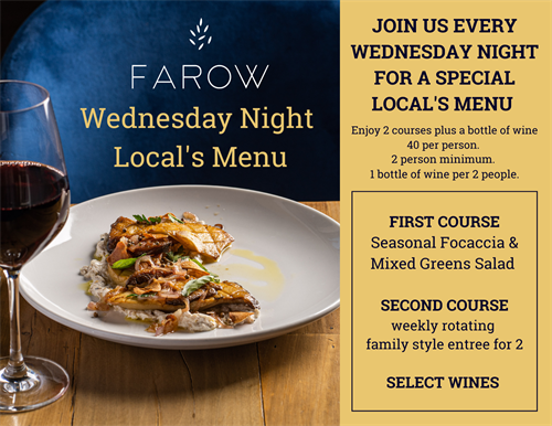 Wednesday Night Local's menu