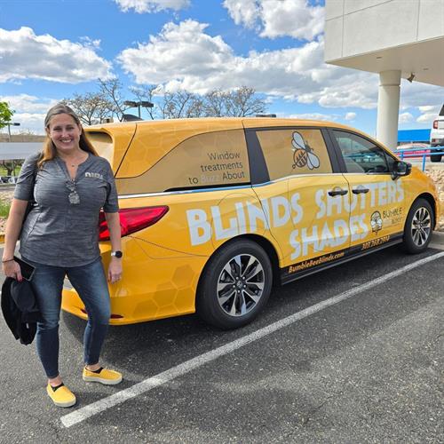 Amber with "Beeyoncé our 2024 Honda Odyssey