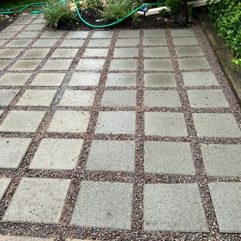 New garden pavers and landscaping