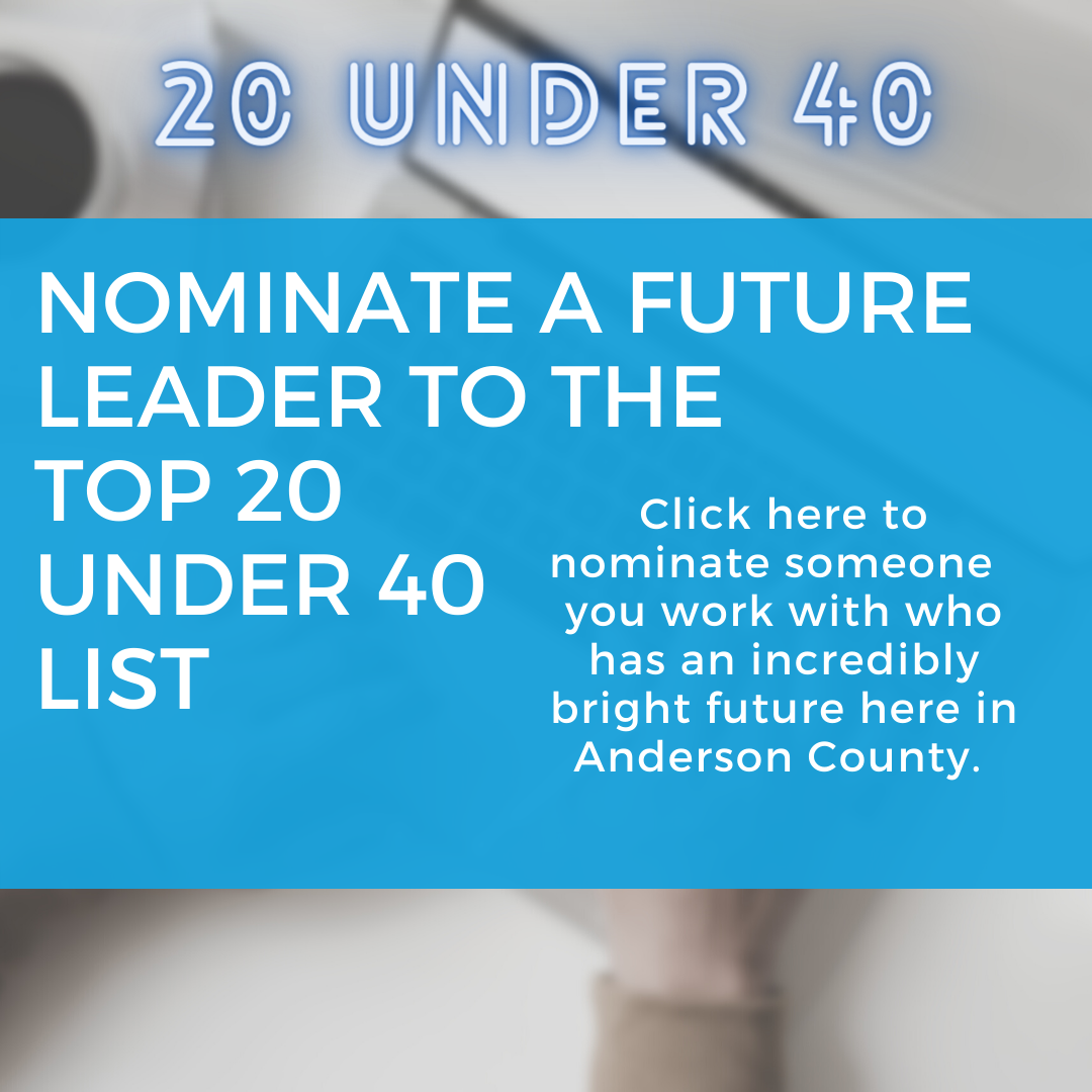 Nominate HERE for 20 Under 40!