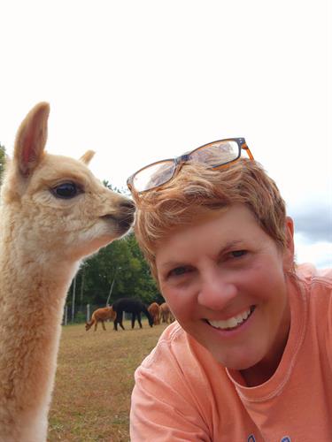 Baby Louisa with Farm Owner, RObin