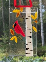 Fused Glass Workshop: Cardinal In A Birch Tree