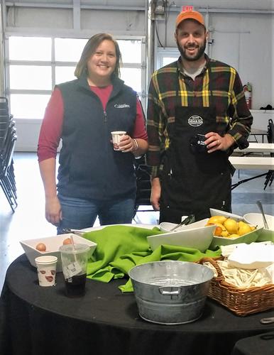 Jacki and Zach from Our Town Belfast volunteer at BikeMaine 2019