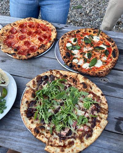wood fired pizza, and many other meal options
