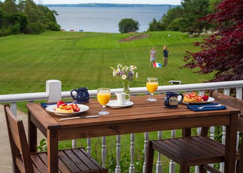 Enjoy breakfast on the deck while soaking in the spectacular view