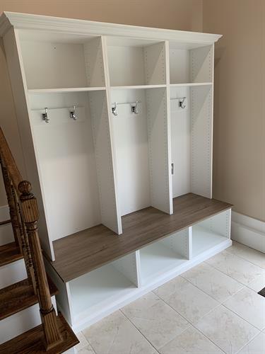 Keep your entry tidy with a mudroom entry.