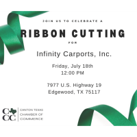 2025- Ribbon Cutting for Infinity Carports, Inc.