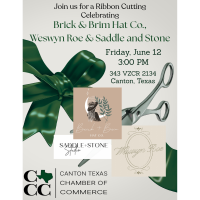 2026 Ribbon Cutting for Brick & Brim Hat Co., Weswyn Roe, and Saddle & Stone!