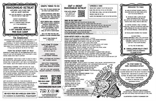Coloring Map, side 2, with history, Things to Do QR Code, Scavenger Hunt to 26 Artists work! on 