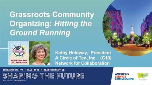 National Conference Presentation: “Grassroots Community Organizing: Hitting the Ground Running” (c) 2021