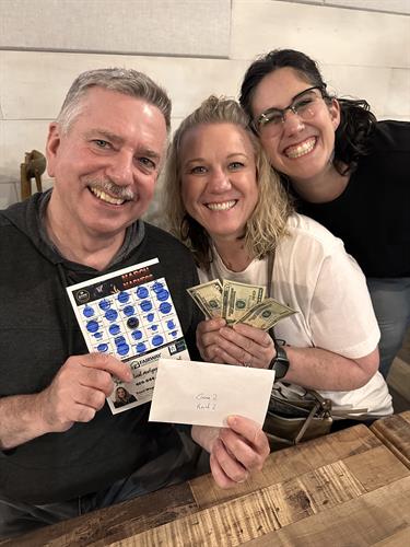 Winners at Music Bingo