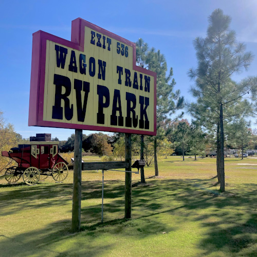 Welcome to Wagon Train RV Park in Canton, TX – your convenient overnight RV stop right off I-20.