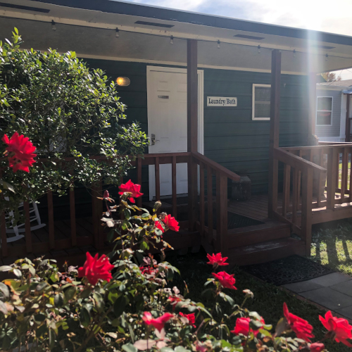 Clean, well-kept facilities with showers and laundry available on-site for guest comfort.