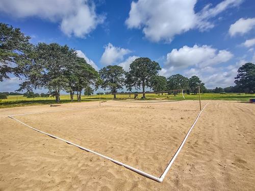 Sand volleyball court